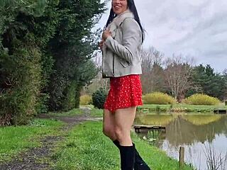 What’s Behind This Brunette’s Public Pussy Flash?