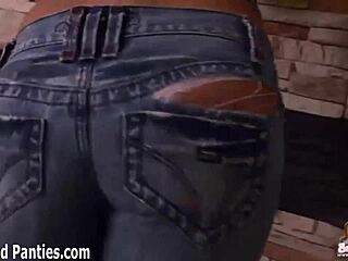 Sabine’s Tight Blonde Bust In Skinny Jeans Strips
