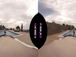 Latina teen dares at pool
