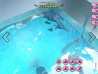 wet 3d futa bitches bang by pool