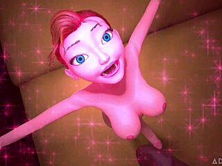 Tiny Trans Bangs Busty Trans in 3D