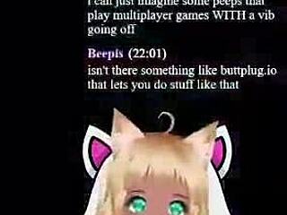 Vtuber lewdneko plays overwatch and takes hard spanks