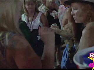 Slutty street flashing at fantasy fest