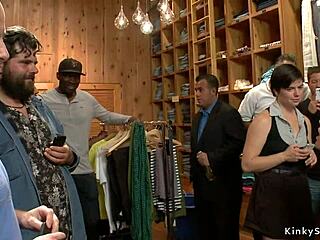 Big ass milf fucked hard in public boutique