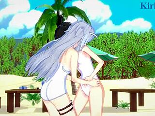 Miku Kohinata And Laura Bodewig's Lesbian Tease