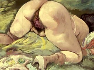 Vintage cartoon teases with allure
