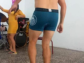 Stepmother and stepson’s christmas home fuck