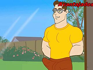 Provocative Gay Cartoon with Gardener