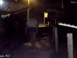 African Milf Gives Public Blowjob for Water at Kiosk