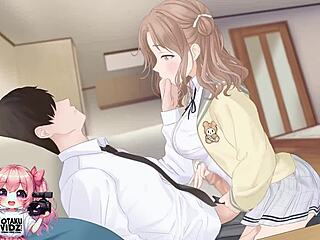 College Girl's Steamy Ride for Sticky Cumshot