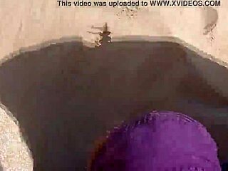 Petite cutie gives deepthroat on sunny beach