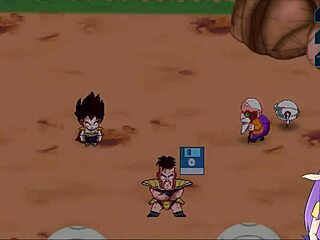 That Dragon Ball Kame Paradise 2 hentai starts with monster master fucking big tits milf in costumes.