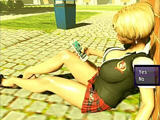 Cheeky anime teens shower in wild 3d game