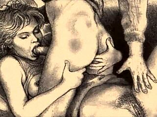 Vintage erotic art comes to life