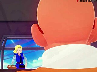 Master Roshi’s Android 18 Suck for Cash Tease