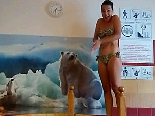 Risky Public Spa Flashing and Masturbation