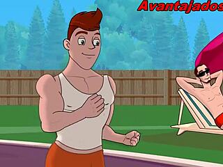 Brazilian Cartoon Stud Fucks Hard in Gym