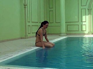 My Kittina Ivory Strips by the Pool