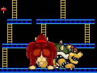 mario faces bowser and donkey kong in furry clash