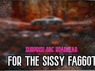 Surprise BBC roadhead shocks this sissy hard