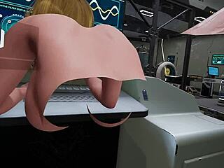 Rough fuck in VR anime game