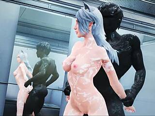 Valkyrie’s Teasing Bath In 4K 3D Hentai