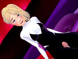spider gwen wants to fuck in her suit at love hotel adult version