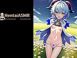 Blue-haired hentai slut casting seductive love spells