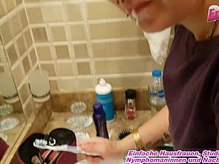 German Ex-Girlfriend Swallows Cum After Blowjob