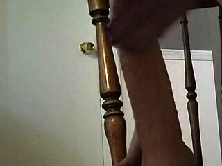 Homemade girl with hairy pierced pussy rides big anal dildo