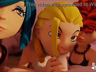 Three Girls Admire Anime Hero