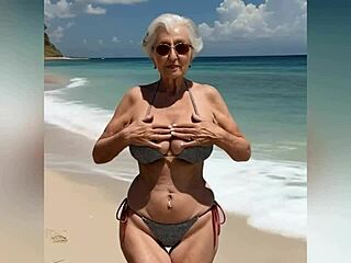 granny flaunts arousing bikini with dirty talk