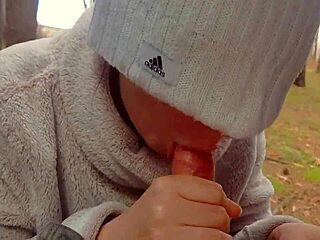 highway milf whore teases with public blowjob cum