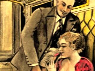 vintage erotic art in retro anime style