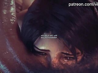Man, Lara Croft from Tomb Raider gets slammed by a futanari cock in this 3D AI-upscaled simulator!