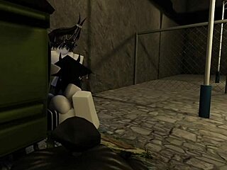 kyller teases with alley blowjob in hentai