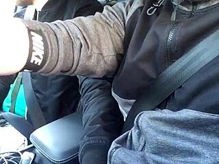 European Blonde in Wild Traffic Chaos