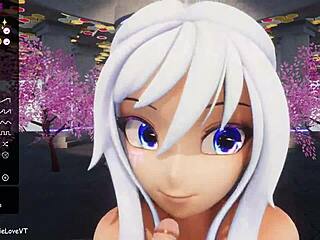 pov blowjob from hentai elfie in 3d vrchat