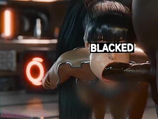 Eve Stellar Blade Hentai Blowjob Compilation
