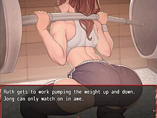 Harem Game Ep 20: Gym Tease Reveals Her Bare Pussy