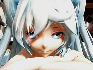 I saw Miku teasing wet at the pool