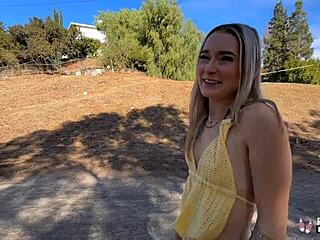 Kinky Blonde Thea Summers Fucks Hard in Public