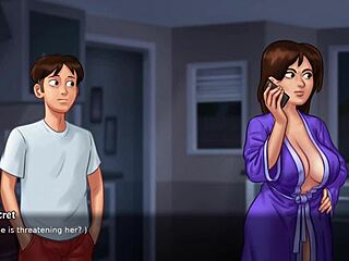 Busty Stepmom Shows Huge Breasts in Summertime Saga 3D Game