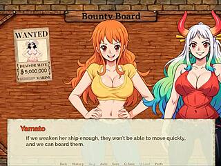 nami teases with bare body in hentai parody