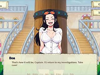 nami teases with bare body in hentai parody
