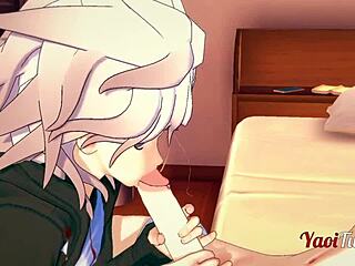 ouma and nagito's bareback blowjob in 3d