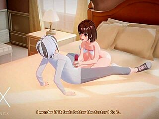 Anime Hentai Futanari Blowjob and Anal in Game