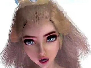 Princess Peach Rides Dildo In Stockings Hard