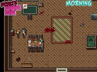 facing a fast zombie in hentai game part 8
