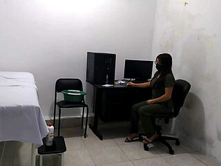 Beautiful nurse gives special care to her patients in a different manner